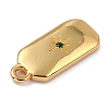 Brass Micro Pave Cubic Zirconia Charms LS-ZIRC-I054-12G-04-2