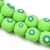 Handmade Polymer Clay Beads Strands PY-CBAEC33-02O-3