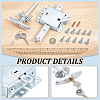 2 Sets 2 Styles Iron Garage Door Slide Lock FIND-TW0001-03-3