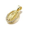 Brass Micro Pave Cubic Zirconia Pendants KK-C090-35G-04-2