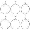 20Pcs 304 Stainless Steel Open Back Bezel Pendants PALLOY-BBC00008-7