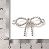 Rack Plating Brass Pave Clear Cubic Zirconia Bowknot Connector Charms KK-I716-29P-3