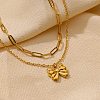 304 Stainless Steel Bowknot Pendant Necklaces LS-NJEW-L182-001G-06-3