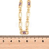 5MM Brass Pave Cubic Zirconia Oval Link Chain Necklaces NJEW-D324-01G-06-2