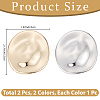 2Pcs 2 Colors Alloy Brooches JEWB-CP0001-58-2
