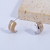 Camel C-shaped Brass Stud Earrings FQ0871-4