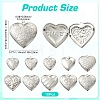 10Pcs 10 Styles 304 Stainless Steel Locket Pendants STAS-YW0011-31-3