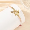 Gradient Natural Mixed Stone Faceted Round Beaded Bracelets BJEW-JB14398-02-2