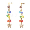 Rainbow Color Star Jewelry Sets SJEW-JS01117-6