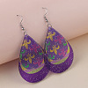 Bohemian Style Acrylic Glitter Powder Dangle Earrings FS-WGAD9E8-08-1
