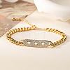 Brass Micro Pave Cubic Zirconia Link Bracelets PW-WG10DA6-02-1