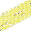 Transparent Electroplate Glass Beads Strands LS-EGLA-N023-6x8mm-A02-1