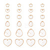 24Pcs 6 Style Natural Capiz Shell Charms SSHEL-TA0001-06-10