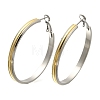 304 Stainless Steel Hoop Earrings for Women EJEW-C096-43GP-04-2