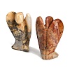 Natural Crazy Agate Carved Angel Figurines G-O200-03J-05-2
