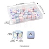 28Pcs 7 Colors Opaque Acrylic Enamel Beads ACRC-FS0001-03-4