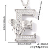 Brass Micro Pave Clear Cubic Zirconia Pendant Necklaces FS-WG7BC7F-05-1