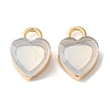 Brass Glass Charms KK-Q031-48G-05-1