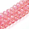 Baking Paint Transparent Glass Beads Strands DGLA-A035-T10mm-A01-2