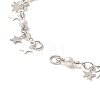 Brass Star Charms Chain Bracelet Making AJEW-JB01151-03-2