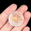 Symbol Natural Quartz Crystal Flat Round Palm Stones PW-WGE396D-08-1