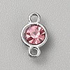 Faceted Glass Flat Round Connector Charms FIND-WH20042-56E-1