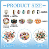 50Pcs Transparent Resin Rondelle European Beads RESI-TA0005-62-4