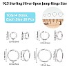 80Pcs 4 Size 925 Sterling Silver Open Jump Rings STER-CN0001-16-2