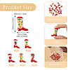 10Pcs 5 Styles Boot Baking Paint Glass Enamel Beads LAMP-TA0002-80B-4