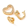 Brass Micro Pave Clear Cubic Zirconia Fold Over Clasps KK-D259-02A-G-2