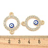 Alloy Blue Enamel Evil Eye Connector Charms ENAM-S003-03E-3