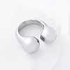 304 Stainless Steel Cuff Open Rings RY3631-2-2