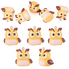 5Pcs Opaque Resin Pendants RESI-TADJ0001-26C-1