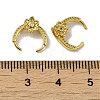 Flower Rack Plating Brass Micro Pave Cubic Zirconia Pinch Bails KK-P246-02G-3