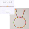 Mother's Day Adjustable Brass Bead Braided Bead Bracelets YE2550-15-1