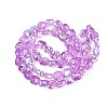 Electroplate Transparent Glass Beads Strands EGLA-N057-02A-08-2