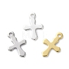 Brass Tiny Cross Charms KK-L205-09-B-1