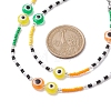 Resin Evil Eye & Glass Seed Beaded Jewelry Set SJEW-MZ00001-3