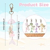 4Pcs 4 Colors Glass & ABS Plastic Pearl & CCB Plastic Pendant Decorations HJEW-YW00477-3