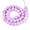 Anti-Tarnish Electroplate Glass Beads Strands X-GLAA-N010-10mm-07-4