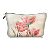 Flower Print Polyester Cosmetic Zipper Pouches PW-WG0E0AE-05-1