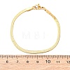 304 Stainless Steel Flat Snake Chain Bracelets BJEW-C134-01A-G-5