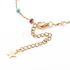 Stainless Steel Satellite Chain Anklets AJEW-AN00422-3