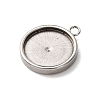 201 Stainless Steel Pendant Cabochon Settings STAS-D379-04E-P-2