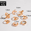 8Pcs Alloy Finger Rings Sets WG7802C-31-3