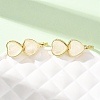 Valentine's Day Heart Natural Quartz Crystal Stud Earrings EJEW-T053-01G-08-2