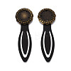 Alloy & Iron Bookmark Cabochon Settings PALLOY-N184-03AB-1