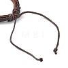 PU Leather & Waxed Cords Triple Layer Multi-strand Bracelets BJEW-G709-05-4