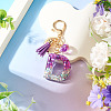 Alloy Resin Heart Keychains KEYC-TADJ0002-01G-D-4
