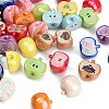 UV Plating Printed Opaque Acrylic Beads AC-CBAEEF4-14-1